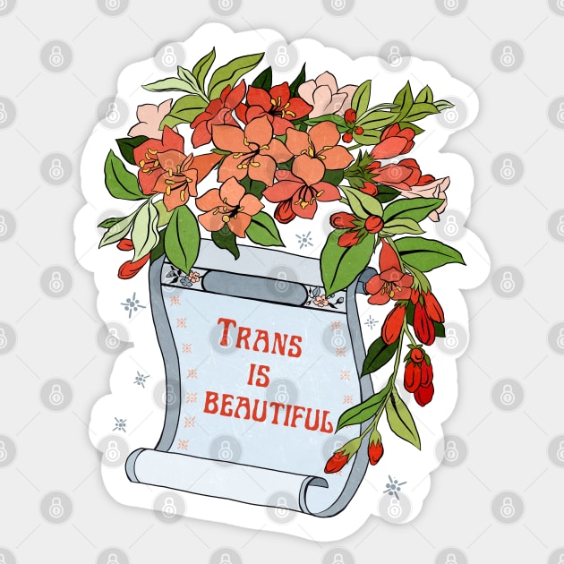 Trans Is Beautiful Sticker by FabulouslyFeminist